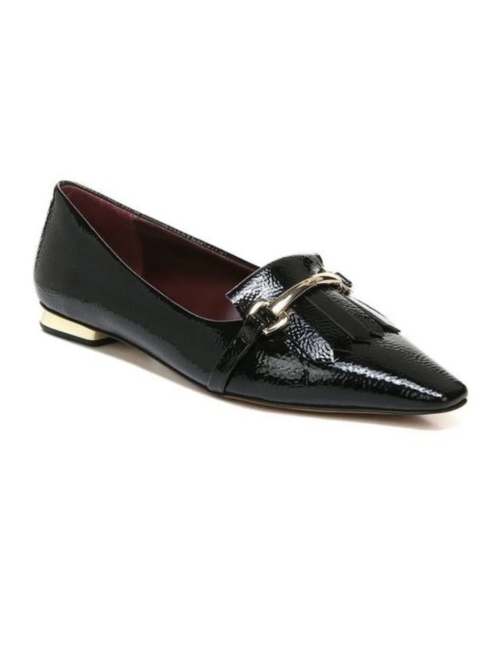 Franco Sarto Rina Black Patent Leather Pointed Toe Flats Size 8.5 Like New!